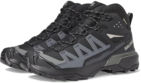 Salomon Hombres Trekking Zapatos, Black/Imán/Ruta de Acceso, 42 2/3 EU