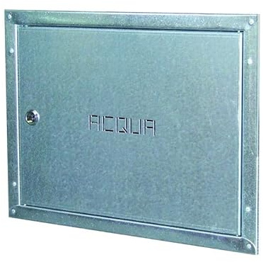 Porte pour compteur d'eau avec cadre affleurant en tôle galvanisée H400mm x L600mm - Idrhaus