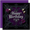 Gothic Birthday Card - Purple Rose Skull birthday card for men women goth teen