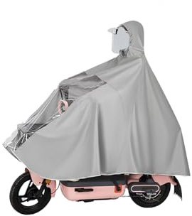 Fayemint Poncho Moto, Poncho Impermeable, Poncho Oxford, Capa de Lluvia de Cuerpo Entero Plegable, Reutilizable y Larga