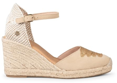 Delhi - Espadrilles à Talon Haut Beige EU 41