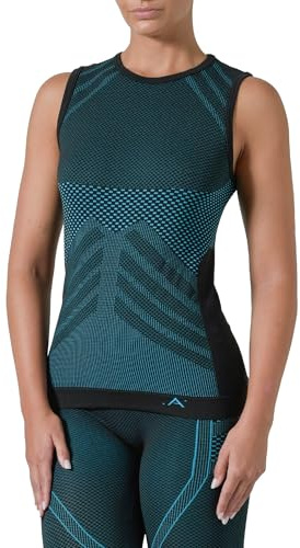 Risalti Thermoshirt Damen Ärmellos Energy - Thermounterwäsche Damen, Atmungsaktives Funktionsunterwäsche, Etikettfreies, Thermo Shirt für Ski, Trekking, Laufen, Radfahren – Made in Italy