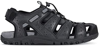 Geox Homme U Strada B Sandales Bout Fermé, Noir (Black C9999), 44 EU