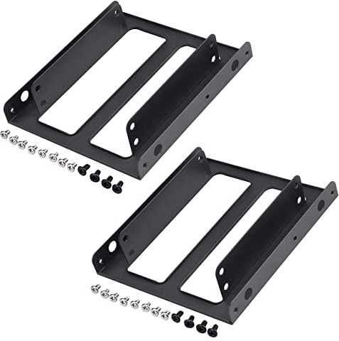 Akasa SSD & HDD Adapter | 3.5 Inch to 2.5 Inch Mounting Bracket Converter | Internal Hard Disk Drive and Solid State Drive Bracket | 2 Pack | AK-HDA-03-KT02