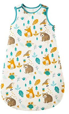 E-RIDES Baby Schlafsack ohne Ärmel 1.5 Tog Winter Schlafsack Kleinkind Weich Wattiert Baumwolle Ganzjährig Schlafsack für Neugeborene Junge Mädchen, Baby Schlafanzug für Säugling (Bär,Small), 2047