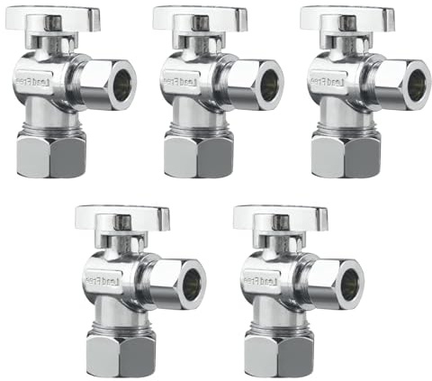 WiseWater Angle Stop Valve 1/2 Nominal (5/8 OD) x 3/8 Compression