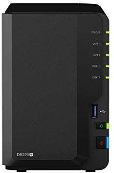 Synology DS220+ 2-Bay Diskstation NAS (Intel Celeron J4025 2GB Ram 2xRJ-45 1GbE LAN-Port) Bundle mit 2 x 4TB WD RED Plus HDD (WD40EFPX - 68C6CN0) - Inklusive Einrichtungsservice Professional (75 Min)