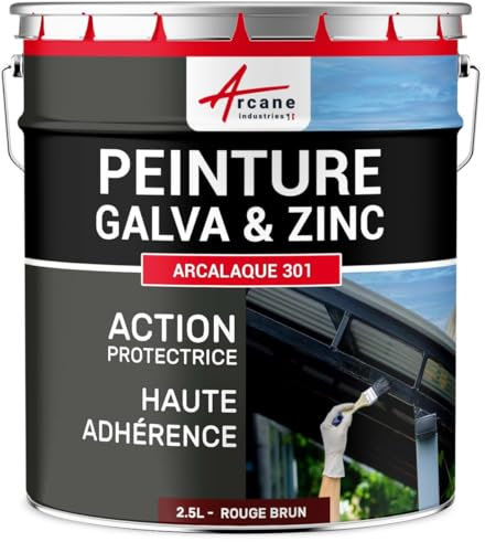 ARCANE INDUSTRIES Pintura para Galvanizado y Zinc: ARCALAC 301 - Rojo Pardo - Ral 3011