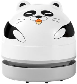 HUIOP Aspiradora,Mini aspiradora de Escritorio Linda barredora de Polvo de Mesa inalámbrica Aspiradora de Dibujos Animados USB Recargable con batería para Limpiar Polvo, Migas, pelos, restos para