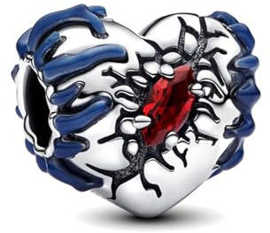 PHCLASY Ciondolo Strange Heart Charm Giorni di Festa Pendente Compatibile Europei Bracciale Collane da Donna