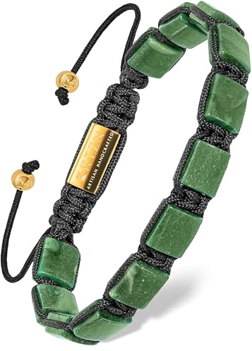 RTZN® Jade Bracelet for Men – Premium Artisan Handcrafted Authentic Dark Green Jade Bracelet (Havana)