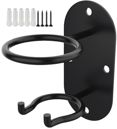 Bomefoi Bat Holder Wall Mount, Baseball Bat Holder for the Wall, Baseball Bat Holder, 2-in-1 Metal Baseball Holder, Sports Accessories, Storage Holder for Children and Adults