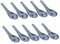 MOTHNUR 10 Stück Esslöffel für den einzug küchenmaschiene dekorierlöffel hochzeitgeldgeschenke reiskocher Mini-Dessertlöffel Kaffeelöffel Besteck Gewürzlöffel Keramiklöffel Blue