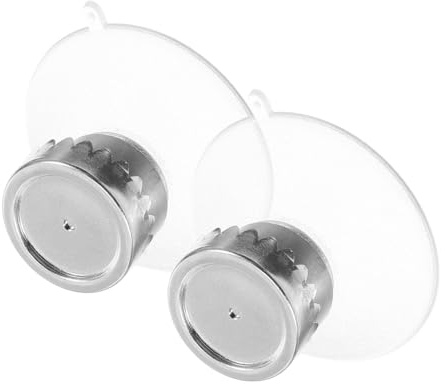 OUNONA Magnetic Soap Holder with Strong Suction Cups Wall Mounted Bathroom Soap Organizer 2 Sets Space-Saving Magnetic Rack for Easy Storage and Quick Drying 1.57X1.57X0.79 Inch