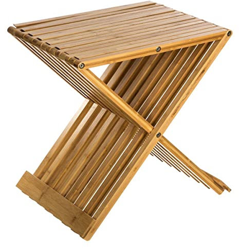 5 five simply smart Tabouret Pliant d'appoint Bambou
