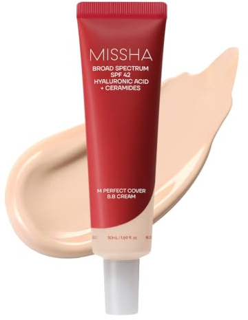 Fudge Perfect Cover Bb Cream Spf42 13-bright Beige, Almond, 50 Mililitro | Rättvis hud med svala undertoner; tonad fuktighetskräm för ansikte, byggbar täckning, slät naturlig finish, daglig användning