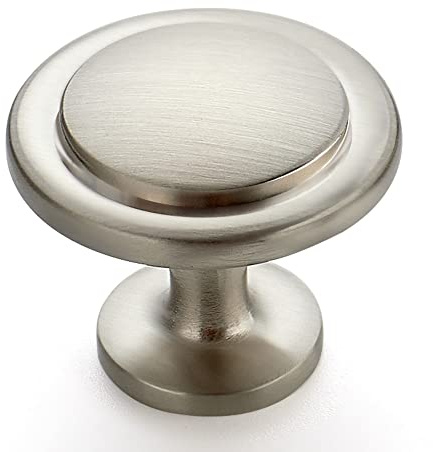 Ravinte 30 Pack Brushed Nickel Cabinet Pulls 1-1/4 inch Kitchen Drawer Pulls Cabinet Door Handles Knobs for Dresser