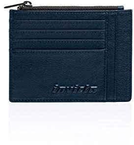 Invicta Portacarte in Pelle, Blu