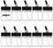 SAGUD 10pcs Glas Airbrush Flaschen Kit 20cc Airbrush Dose mit 10 pcs Adapter Deckel Kit für doppeltwirkende Siphon Airbrush Pistole Airbrush-Gläser