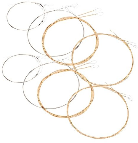 WHAMVOX Mandolinensaiten 8 Stück aus Edelstahl mit Phosphorbronze Schlaufe Ersatzsaiten für Mandoline Klarer Klang Langlebiges Mandolinenzubehör