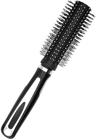 Radial Hair Brush Round Blow Drying Hairstyling Tool Radial Vent Hair Brush Women Round Hair Dryer Brush Curly or Wavy Wet Dry Hair Salon Home Essentials Black (Pack of 1)