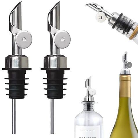 Banjiabb 2 Stück Olivenöl Ausgießer für Ölflaschen, Spirituosen - Für Bars, Partys und Zuhause