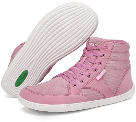 Saguaro Unisex barfotaskor med bred tåbox och Zero-Drop sula, storlek 36–48, ROSA, 39 EU