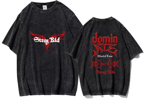 KASENFASHION Stray Kids Fan T-shirt 2025 – Unisexe à manches courtes avec imprimé, merch K-Pop de style Harajuku