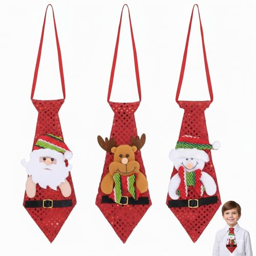 Corbatas de Navidad de Soimiss, 3 unidades, para regalo de Navidad