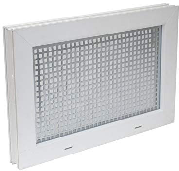 Kellerfenster weiß 80 x 60 mm Isolierglas 3.3, Schutzgitter, montierter Insektenschutz, 4 Fensterbauschrauben, 10 Fenstermontagekeile, 1 Wasserwaage