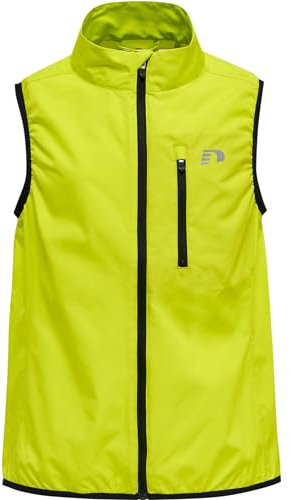 Newline Reißverschluss Gilet Reflektierend Logo Kids Core Laufen Kinder Größe 140