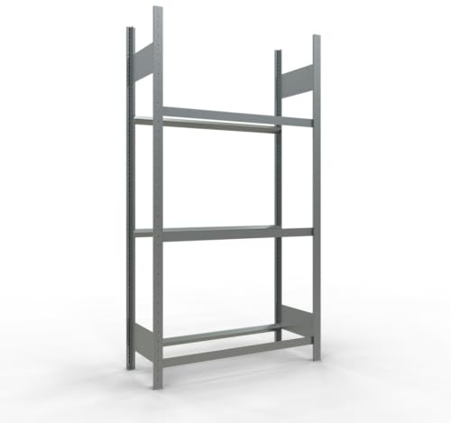 Grundregal, Räder-/Reifenregal, 2000 x 1050 x 400 mm (HxBxT), verzinkt, 3 Lagerebenen á 150 kg Fachlast pro Ebene