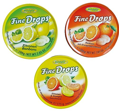 Woogie Bonbons 3er Set Zitronengeschmack | Orangengeschmack | Zitronen & Orangen Vorteilspackung 575g