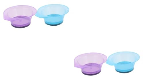 FRCOLOR 4piezas Bol De Coloración Para Cabello Transparente Para Salones y Uso Mezcla De Tinte Sin Desorden Material Lavable y Reutilizable