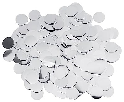 OFFSCH 40g Silverrund Paljettkonfetti Aluminiumfolie Festfyllnad Dekorativ Bordsspridning För Festevenemang