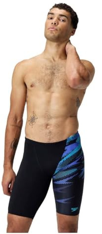 Speedo Hombre Jammer Hyperboom con Corte en V | Secado rápido | Entrenamiento | Fitness | Resistente al Cloro Cobalt Pop 40