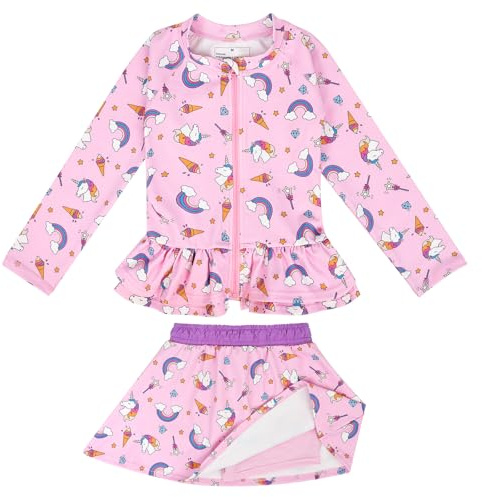 FLYISH DIRECT Baby Swimsuit Trunk and Rashguard Rash-Guard-Set, Zweiteiliger Kinder Badeanzug für Jungen und Mädchen