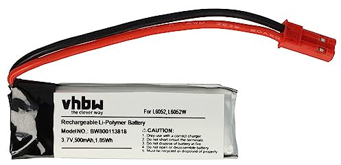 vhbw Akku kompatibel mit LiShi Toys L6052, L6052W Drohne Multicopter Quadrocopter (500mAh, 3,7V, Li-Ion)