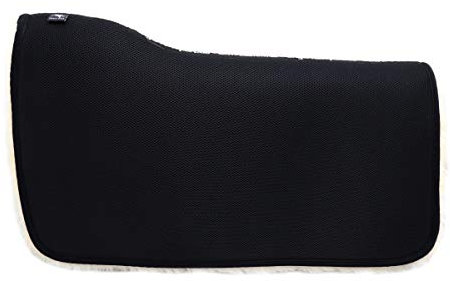 Engel Reitsport AirTec Lammfell Westernpad mit Funktionsgewebe AT-WPAD1-SCH-MED Square wirbelsäulenfrei Schwarz/Med.