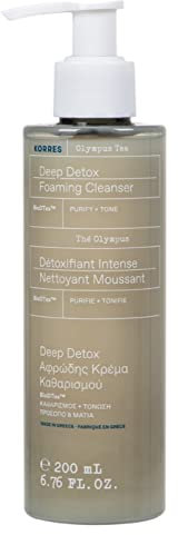 KORRES Olympus Tea Detox-Reinigungscreme für das Gesicht, für alle Hauttypen, dermatologisch getestet, vegan, 200 ml