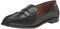LAUREN Ralph Lauren Damen Wynnie Burnished Leather Loafer Flacher Slipper, Schwarz, 39 EU