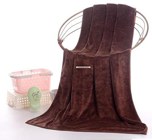 Schnell trocknende, weiche Nickerchendecke, Schönheitssalon, Betttuch, Fußmassage, Moxibustion, verdicktes, saugfähiges Badetuch, Dunkelbraun, 80 x 180 cm