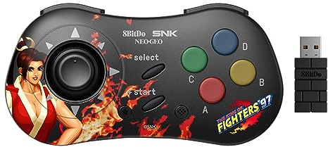 8Bitdo Mai Shiranui Style SNK Neo Geo CD Bluetooth Controller, Compatible with Windows PC, Android and Neo Geo Mini