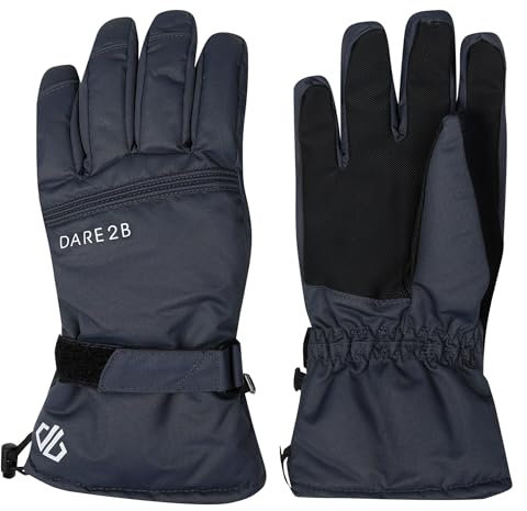 Dare 2b Veracity Ski- und Snowboardhandschuh, wasserdicht, atmungsaktiv, isoliert, mit griffiger Handfläche und Daumenhandschuhen, Ebony Grey, L