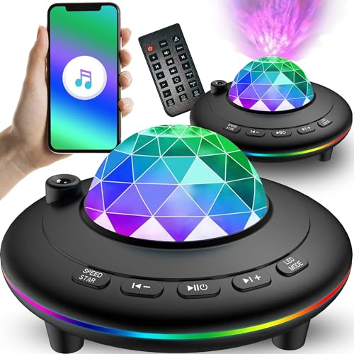 Retoo Sternenhimmel LED Sternenprojektor mit Polarlicht, Fernbedienung, USB-Kabel, Bluetooth-Lautsprecher, Galaxy-Projektor, Sternenlicht, Nachtlicht