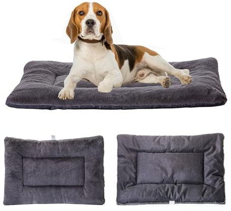 Petschat Waschbar Hundematte, Hundedecke Mittel- und Große Hunde 90 x 65 cm, Doppelseitige Hundekissen Katzenbett, Superweiche Hundebett mit wasserabweisender Unterseite für Innen- und Außenbereich