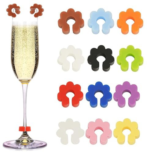 VAEIORP Lot de 12 marque-pages en silicone, pour différentes tasses, fournitures de décoration