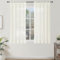 Topfinel Gardinen Kurz Vorhang Tunnelzug Stores Gardine Schals140 cm Hoch Voile Curtains Living Room Fensterschals Vorhänge Weiss 145 cm Lang Dekoschal für kleine Fenster
