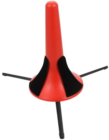 HYTROVE Faltbarer Trompetenständer Mit Abnehmbarem Metall-dreibein Robuster Halter Für Trompeten Und Blasinstrumente Stabiler Roter Zubehörständer Mit Kratzschutz Tragbar Und Kompakt