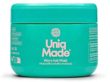 UNIQ MADE – Masque Capillaire Cheveux Ondulés 250 ml | Soin Hydratant et Nourrissant | Définition Naturelle des Boucles | Texture Crème Professionnelle | Anti-Frisottis & Brillance Sublime